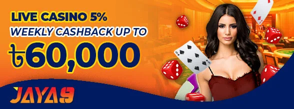Live Casino 5% Weekly Cashback